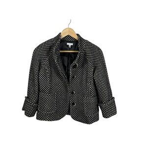 VINTAGE Semantiks Women’s Wool Geometric Button Coat Black/Ivory Size XSP